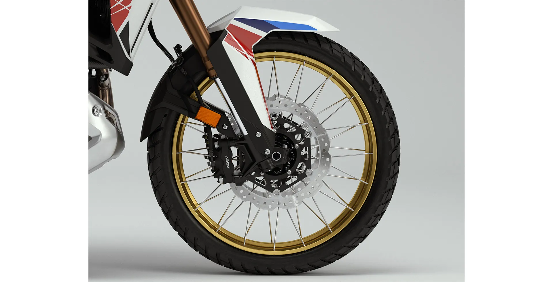 detalhe-freios-dianteiros-moto-honda-crf-1100l-africa-twin-adventure-sports-2023-branco-perolizado