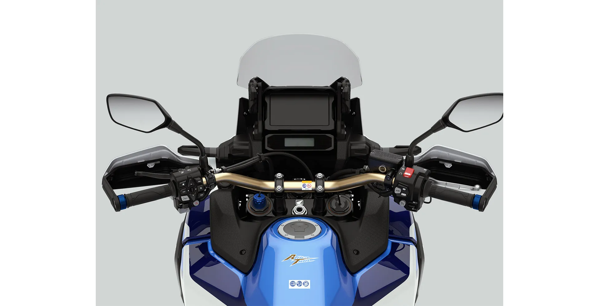 detalhe-frontal-guidao-e-painel-digital- moto-honda-crf-1100l-africa-twin-adventure-sports-2023